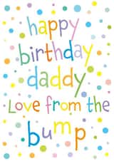 Sweet and spotty Birthday Card for Daddy from the bump! created by size3art
