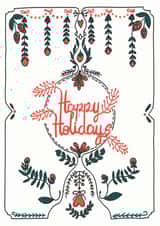 Cute Floral Hearts Holiday Card - Happy Holiday - Graphic Design created by Abbie Preston