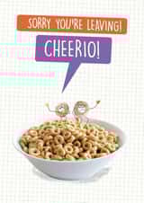 Cheerio leaving card created by Quitting Hollywood