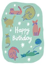 Happy Birthday // Cute Cat Card created by Lucy Bromilow