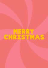 Merry Christmas Card - Pink and Red - Bright & Fun Christmas Card for Friend created by This Gal Designs
