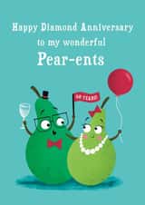 Pear-ents Funny Pears Diamond Anniversary Card created by Hannah Jayne Lewin