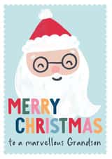 Cute Santa Christmas Card for a marvellous Grandson created by Sarah Catherine