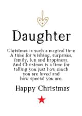 Happy Christmas to a Special Daughter who is loved so much created by Word Up Creative