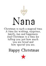 Happy Christmas to a special Nana who is loved so much created by Word Up Creative