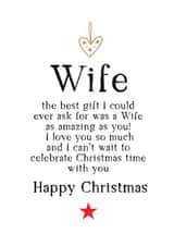 Happy Christmas to my amazing Wife who I love so much created by Word Up Creative