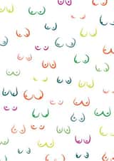 Boobs Greeting Card, Card for Girlfriend, Funny Card, Humour Card for Her created by Roshni Desai & Things