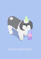 Cute Shih Tzu Birthday Card - Dog Lovers created by sarinyaprints
