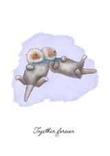 Cute Romantic Together Forever Card - Valentines Day created by sarinyaprints