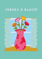 Cute Thanks A Bunch card | Thank you | Cheers created by Dame's Brain