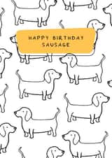 Happy Birthday Sausage created by The Hound Home