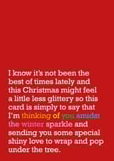 Christmas Card - Sympathy Card - Card For Loved One  - Thinking Of You Card created by The Right Lines