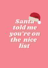 Santa’s nice list card created by Proper job studio