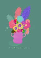 Cute flowers - thinking of you card created by Teresa Kilker Designs