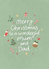 Wonderful Parents Christmas Card - Mum & Dad created by Fliss Muir