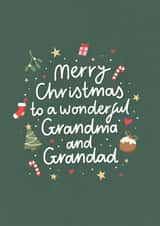 Wonderful Grandma & Grandad Christmas Card created by Fliss Muir