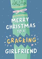 Funny Christmas Card For Girlfriend - Christmas Cracker created by Fliss Muir