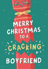 Funny Christmas Card For Boyfriend - Christmas Cracker created by Fliss Muir