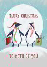Both of You - Couple - Christmas Card with Penguins created by Dale Simpson