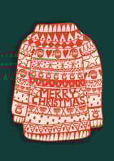 MERRY CHRISTMAS, CHRISTMAS JUMPER ART CARD DESIGN. FOR EVERYONE created by NICHOLA COWDERY ILLUSTRATIONS