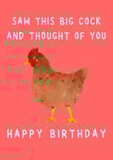 Big Cock FUNNY Birthday Card created by Char's Designs