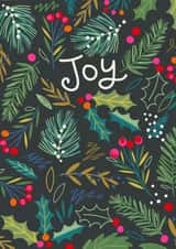 Joy colourful Christmas card created by Pablo and Pickle Studio