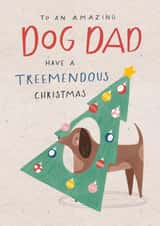 Cute Dog Dad Christmas Card - Treemendous Christmas created by Kelsey  Collings 