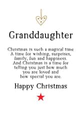 Happy Christmas to a special Granddaughter who is loved so much created by Word Up Creative