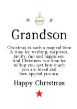 Happy Christmas to a special Grandson who is loved so much created by Word Up Creative