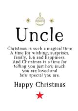Happy Christmas to a special Uncle who is loved so much created by Word Up Creative