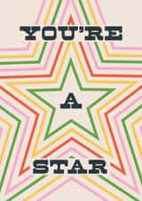 Cute Just Because Card for a friend or family member. You're A Star! created by HollieGraphik