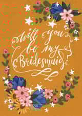 Pretty Floral Bridesmaid Proposal Card created by Alice Piper