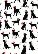 Black Labrador Christmas Card, Black Labrador, Christmas Card created by GREEDY LAB