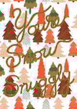 Cute Thinking of You card - Winter Christmas - You’re Snow Snuggly created by Walking In Wildflowers