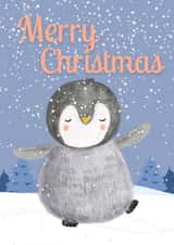 Cute penguin Christmas card created by Scribe Design House