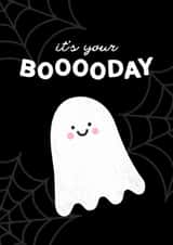 It's Your Booooday | Cute Ghost Birthday Halloween Card created by Jess Shah