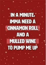 Funny Lizzo inspired Christmas friend family mulled wine cinnamon card created by Daisy Jo Design