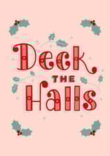 Deck the halls! Retro vintage christmas card. created by Loula Rose