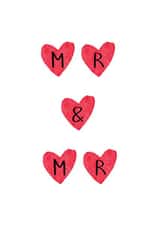 Mr & Mr card for weddings created by Izzi Paints