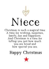 Happy Christmas to a very special Niece who is loved so much created by Word Up Creative