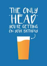 Joke birthday card for him - Beer - Alcohol - Rude card for man created by Cookie Design