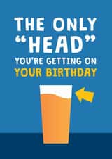 Joke birthday card for him - Beer - Alcohol - Rude card for man created by Cookie Design
