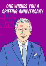 King Charles wishes your partner a spiffing anniversary created by Graham Sanders