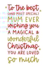 Cute Happy Christmas to the best Mum ever you are loved so much created by Always Sparkle