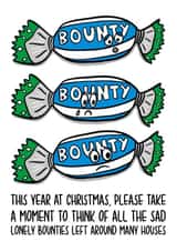 Chocolate Christmas Card | Funny Bounty Christmas Card created by TeePee Creations