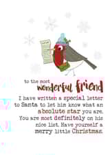 To the most wonderful Friend- Christmas Card - Absolute Star- merry christmas created by Dandelion Stationery