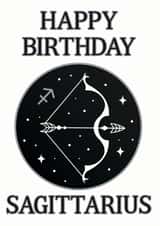 Happy Birthday Sagittarius Zodiac Astrology Birthday Card created by Pisces Moon