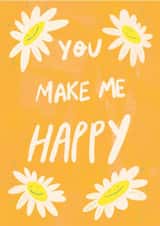 Joyful Anniversary Card for Someone Special - Your Make Me Happy created by Braba Illustration