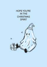 Cute Christmas Spirit Ghost Card created by Millie Hawkes