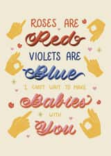 Romantic Anniversary Card for Him - Making Babies created by Daksha Giri